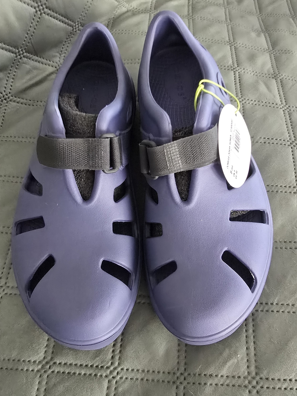 Oofos Blue Purple Waterproof Sandals with Adjustable Black Strap